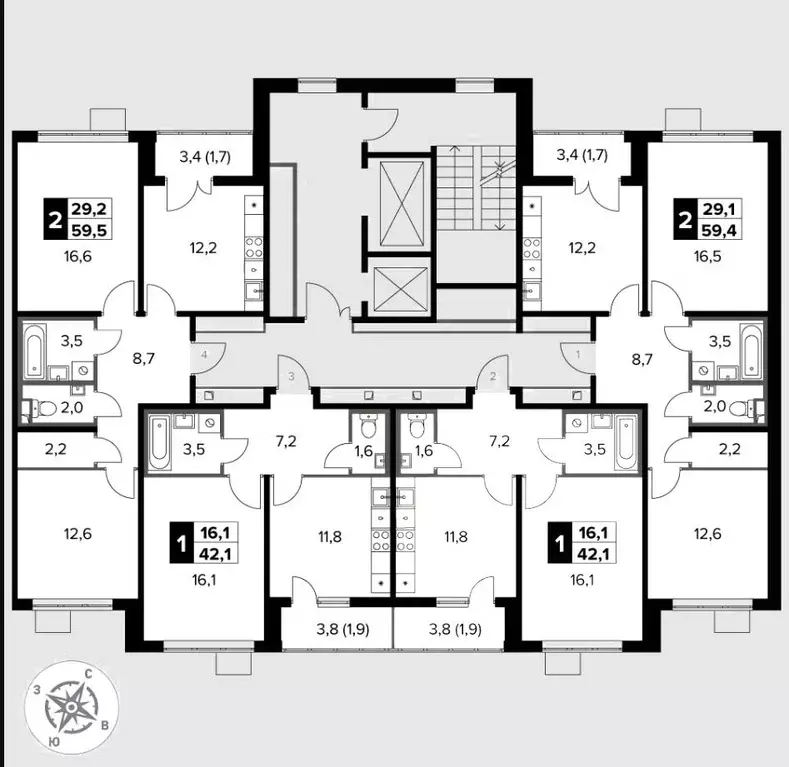 2-к кв. Московская область, Ленинский городской округ, д. Сапроново ... - Фото 2