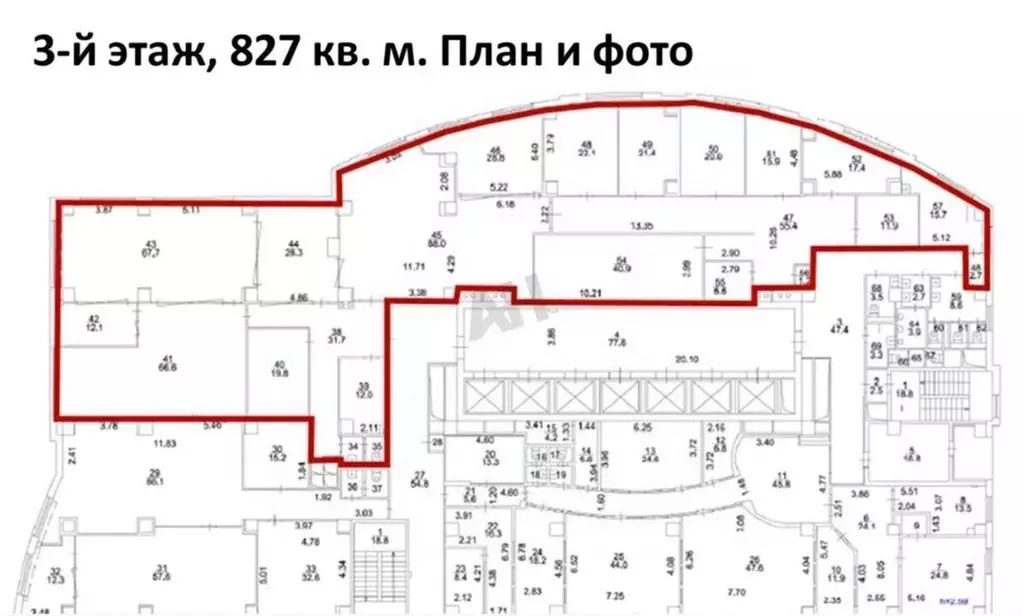 Помещение свободного назначения в Москва ул. Ивана Франко, 8 (827 м) - Фото 2