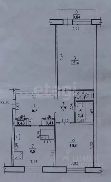 2-к кв. Забайкальский край, Нерчинск ул. Декабристов, 7А (48.5 м) - Фото 1