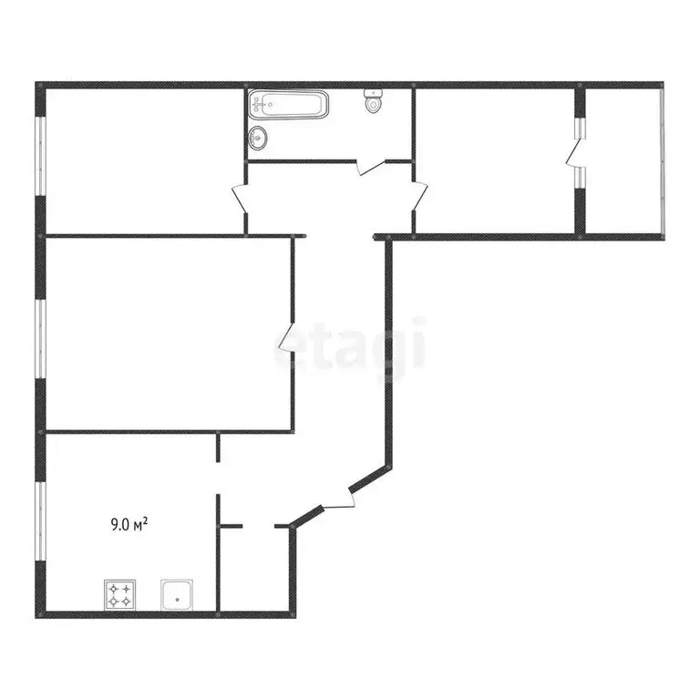 3-комнатная квартира: Кыштым, улица Калинина, 170 (67.7 м) - Фото 0