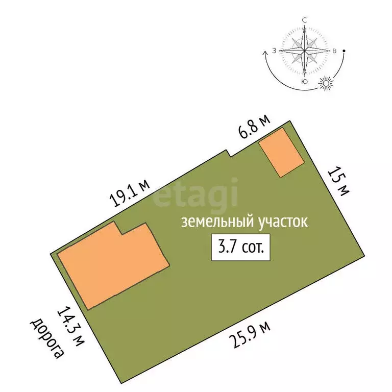 Дом в Омск, территория СОСН Авангард-2 (52.4 м) - Фото 1