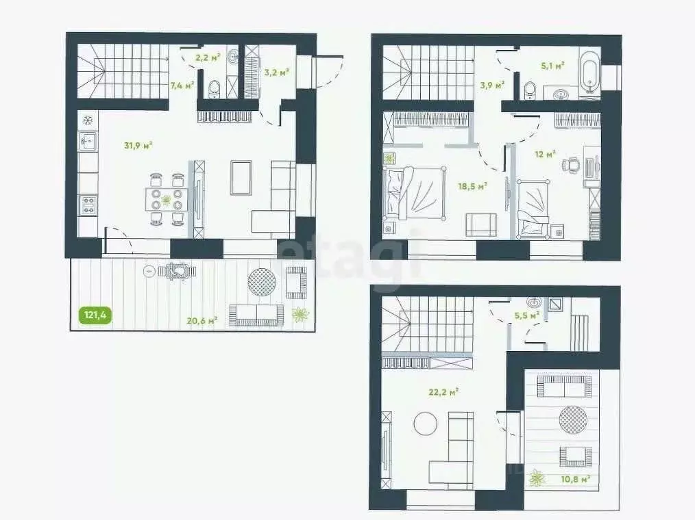 5-к кв. Иркутская область, Иркутск ул. 30-й Иркутской Дивизии, 55 ... - Фото 1