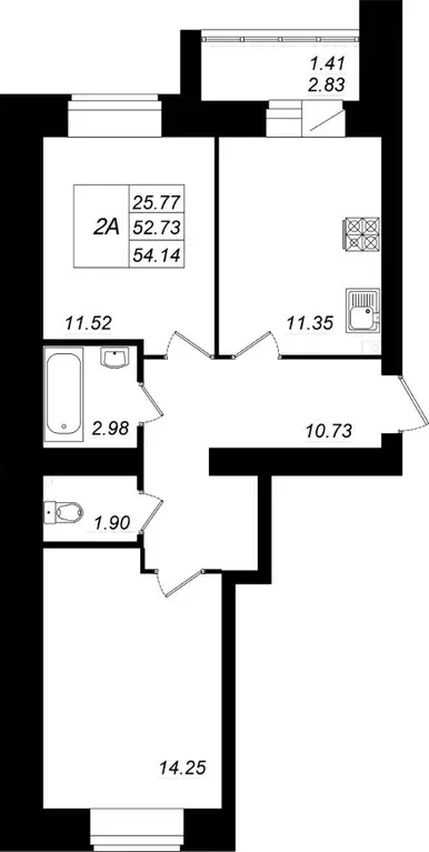 2-к кв. Татарстан, Зеленодольский район, Осиновское с/пос, с. Осиново ... - Фото 1
