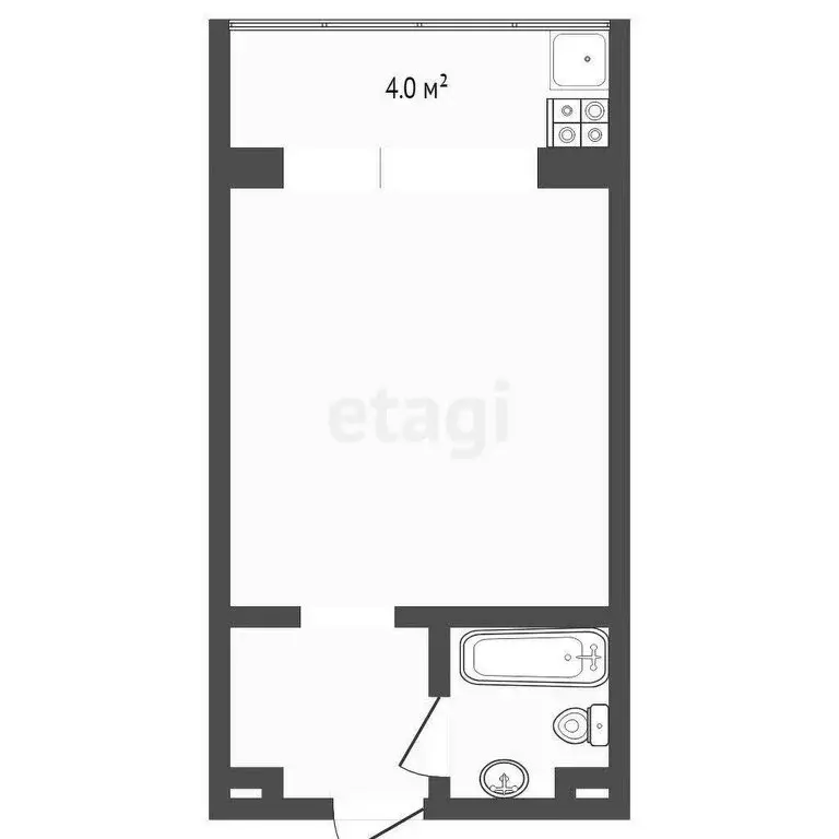 Квартира-студия: Тюмень, улица Республики, 241 (17 м) - Фото 1