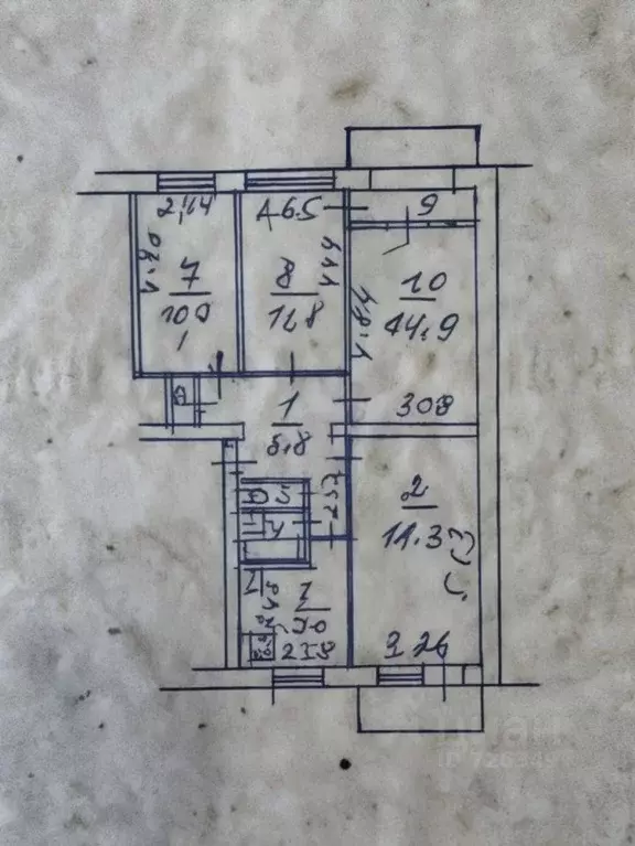 4-к кв. Крым, Симферополь ул. Аральская, 71 (78.6 м) - Фото 2