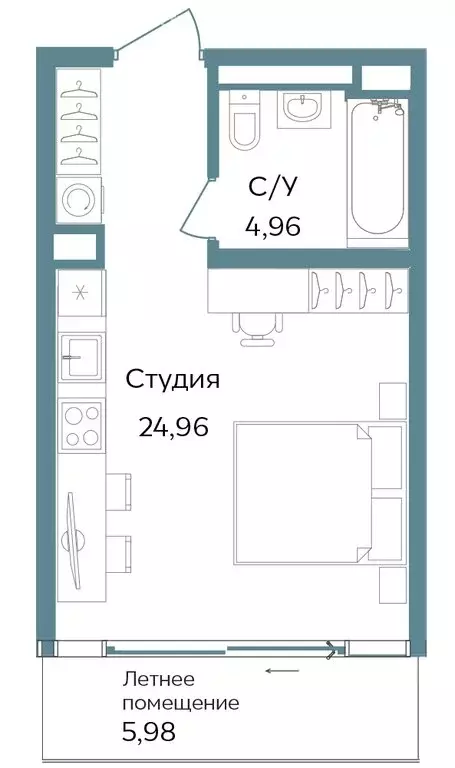 Квартира-студия: Республика Крым, Саки, курортный кластер Темпо (45.9 ... - Фото 0