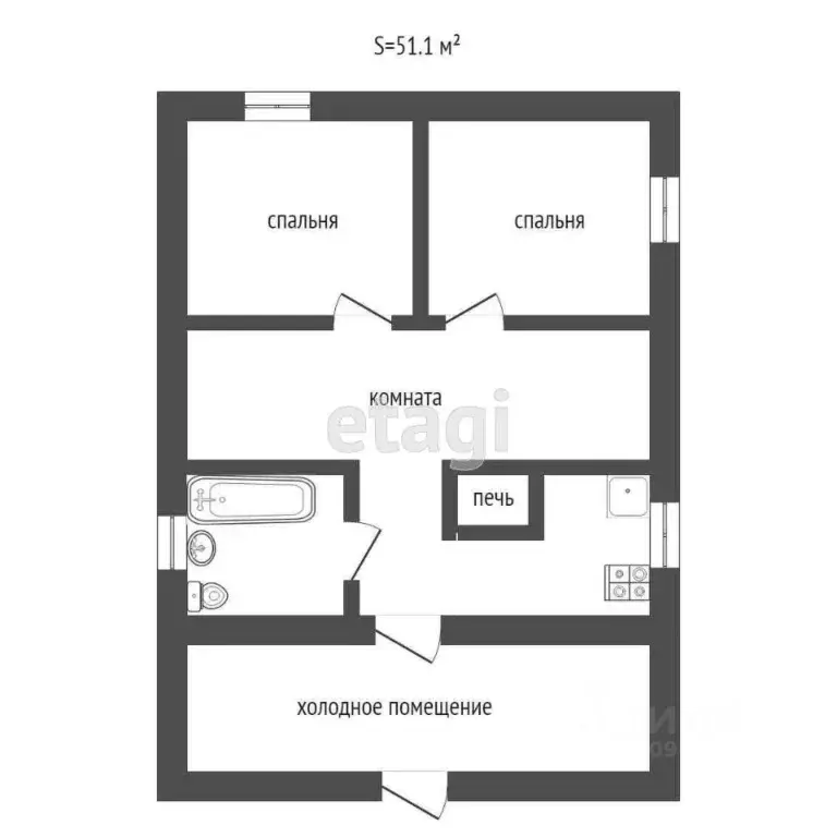 Дом в Свердловская область, Талицкий муниципальный округ, д. Калачики ... - Фото 2