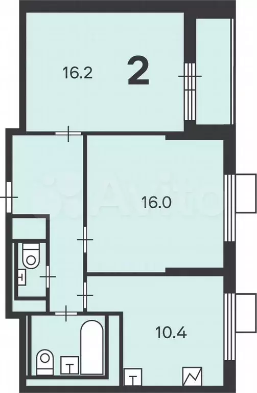 Аукцион: 1-к. квартира, 55,8 м, 2/23 эт. - Фото 0