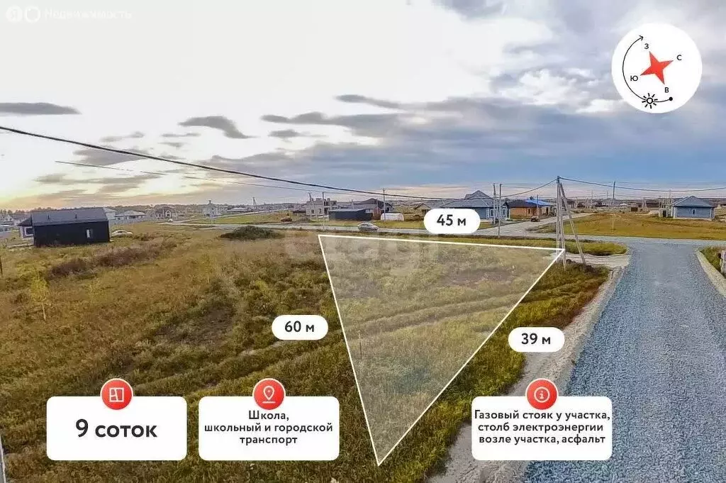 Участок в Падерина, улица 95-летия Тюменского района (9 м) - Фото 1