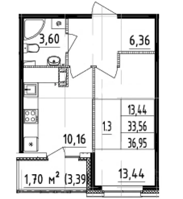 1-к кв. Санкт-Петербург Белоостровская ул., 10к2 (35.0 м) - Фото 0