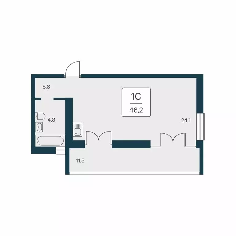 Квартира-студия: Алупка, Севастопольское шоссе, 6Ак2 (46.2 м) - Фото 0