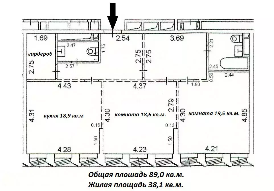 2-комнатная квартира: Москва, улица Светланова, 11к2 (89 м) - Фото 1