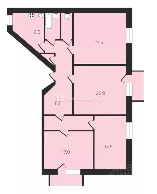 4-к кв. Москва Дмитровское ш., 7К1 (108.9 м) - Фото 2