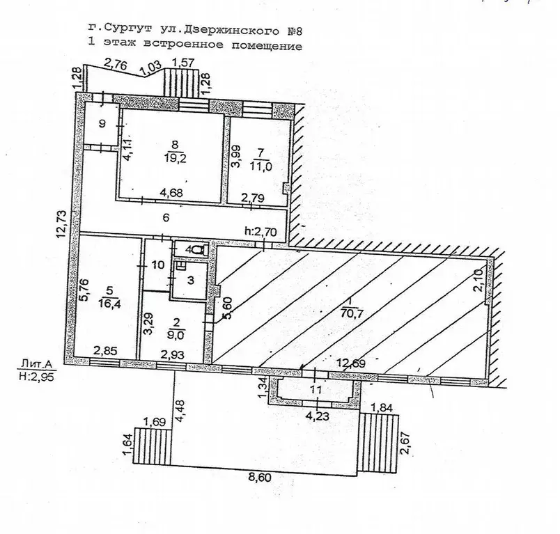 Торговая площадь в Ханты-Мансийский АО, Сургут ул. Дзержинского, 8 ... - Фото 0