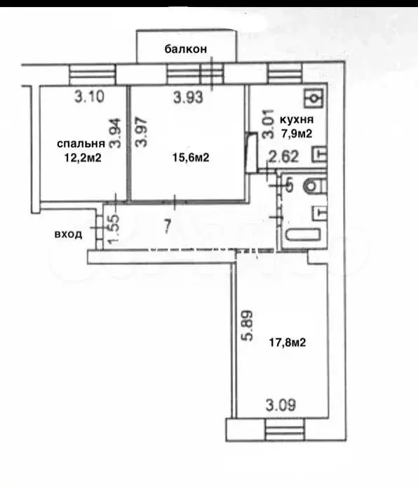 3-к. квартира, 70 м, 8/8 эт. - Фото 0