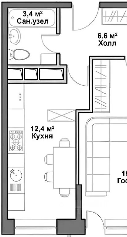 1-к кв. Московская область, Солнечногорск Красная ул., 127 (38.2 м) - Фото 1