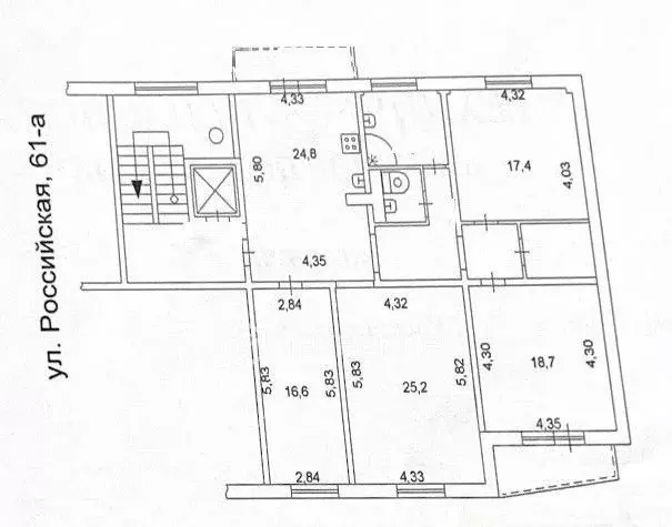 4-к кв. Челябинская область, Челябинск Российская ул., 61а (125.1 м) - Фото 1