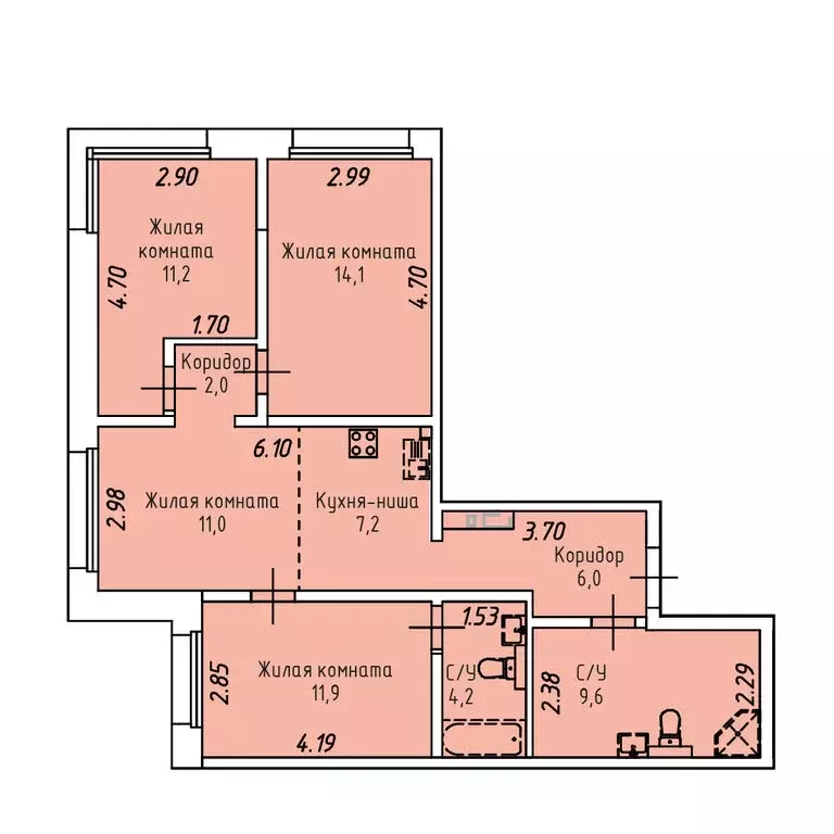 4-комнатная квартира: Иркутск, Култукская улица, 16 (77.2 м) - Фото 0