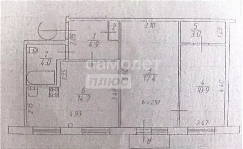3-к кв. Омская область, Омск ул. Петра Осминина, 10 (55.7 м) - Фото 2