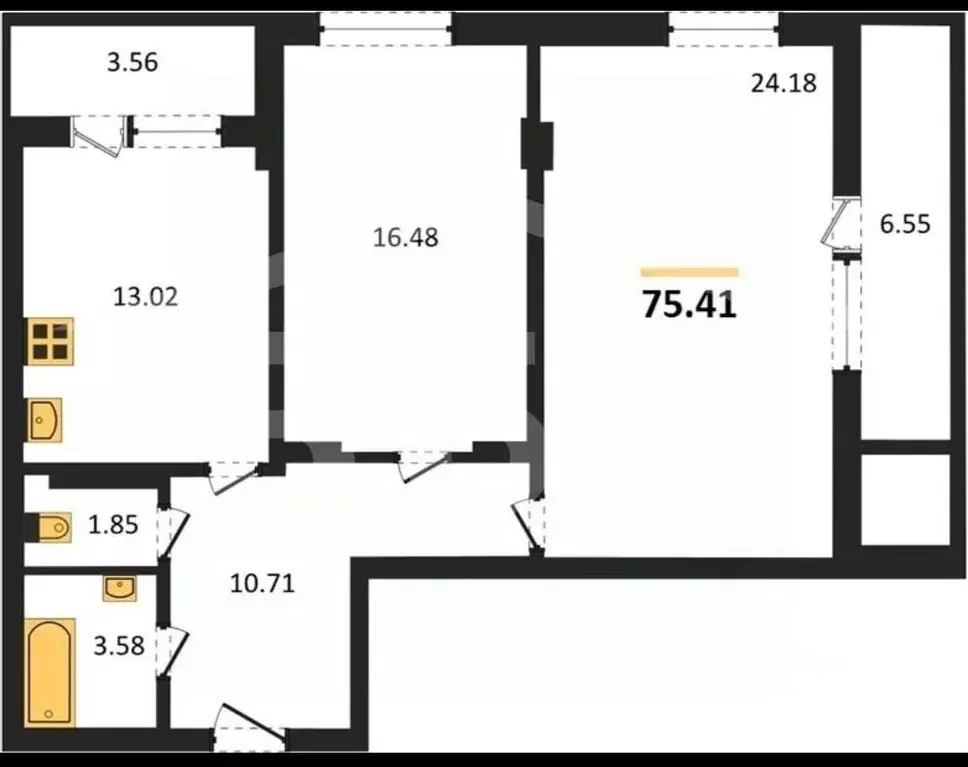 2-к кв. Воронежская область, Воронеж ул. Летчика Колесниченко, 65 ... - Фото 1