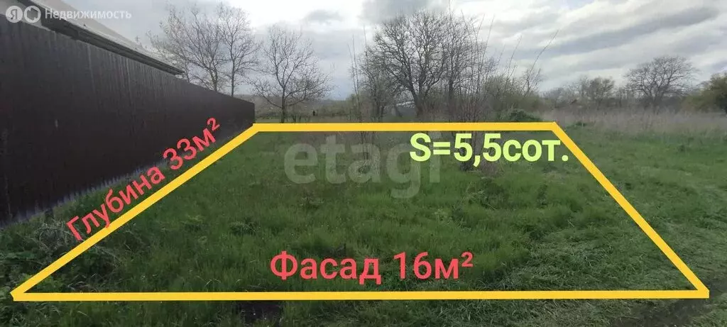 Участок в Гостагаевская, Пролетарская улица (8.6 м) - Фото 0