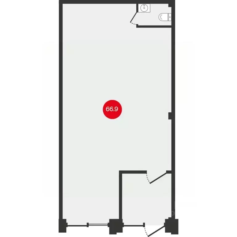 Офис в Новосибирская область, Новосибирск Первомайская ул., 43 (67 м) - Фото 1