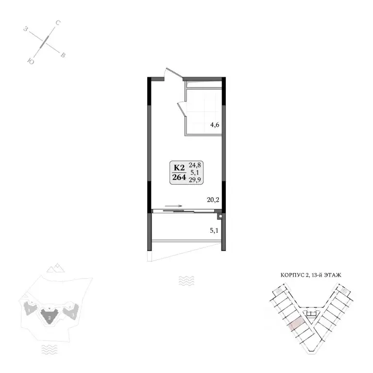 Студия Крым, Алушта муниципальный округ, пос. Бондаренково Летто жилой ... - Фото 0