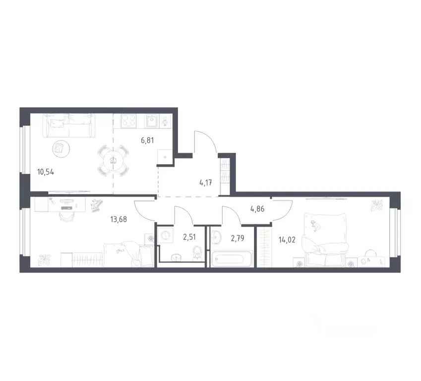 2-к кв. Московская область, Ленинский городской округ, д. Калиновка ... - Фото 1