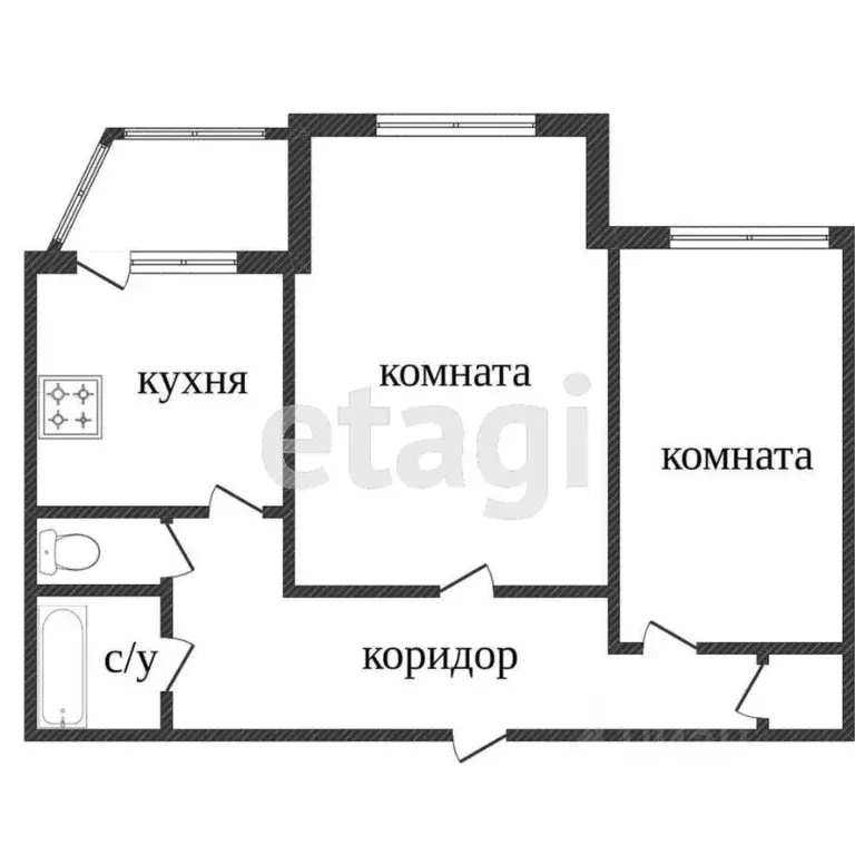 2-к кв. Ханты-Мансийский АО, Сургут ул. Бажова, 10 (59.7 м) - Фото 1