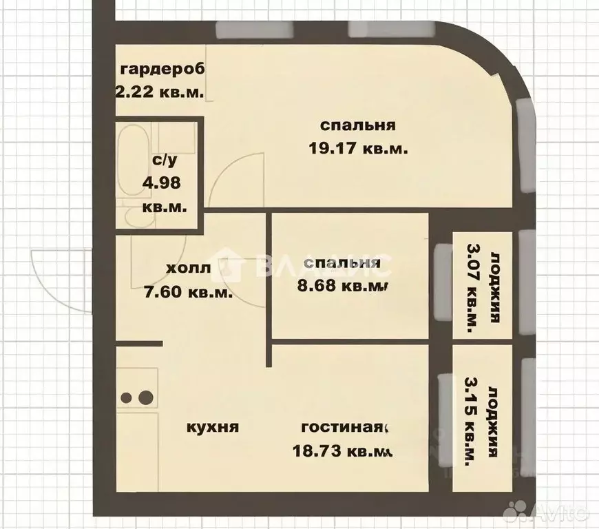2-к кв. Башкортостан, Уфа Коммунистическая ул., 11/1 (65.1 м) - Фото 2