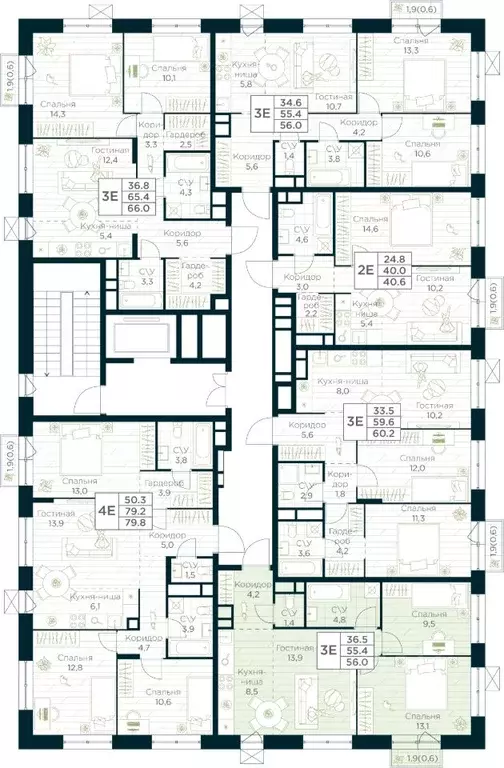 2-к кв. Башкортостан, Уфа Глумилино жилрайон, Урман Сити жилой ... - Фото 2