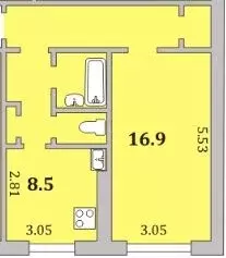 1-к кв. Мурманская область, Мурманск Кольский просп., 157 (41.7 м) - Фото 1
