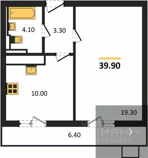 1-к кв. Воронежская область, Воронеж ул. Загоровского, 5/4 (39.9 м) - Фото 0