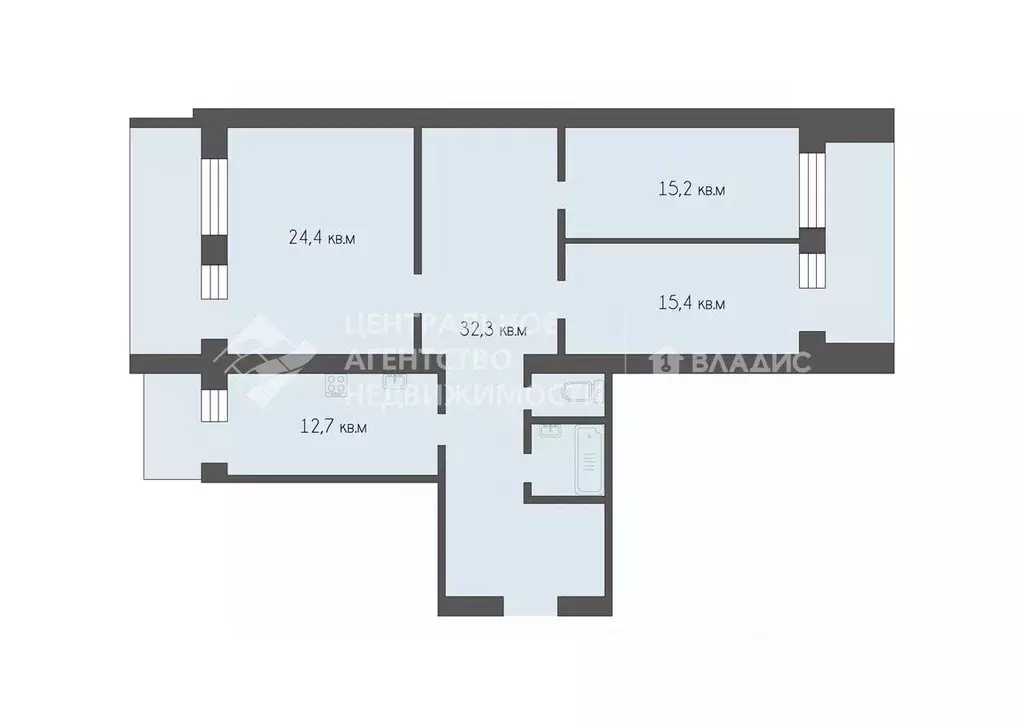3-к кв. Рязанская область, Рязань Касимовское ш., 67 (105.5 м) - Фото 2
