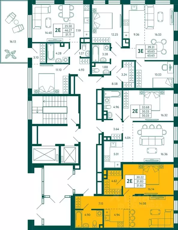 1-к кв. Башкортостан, Уфа Зеленая Роща жилрайон, Терле Парк жилой ... - Фото 2
