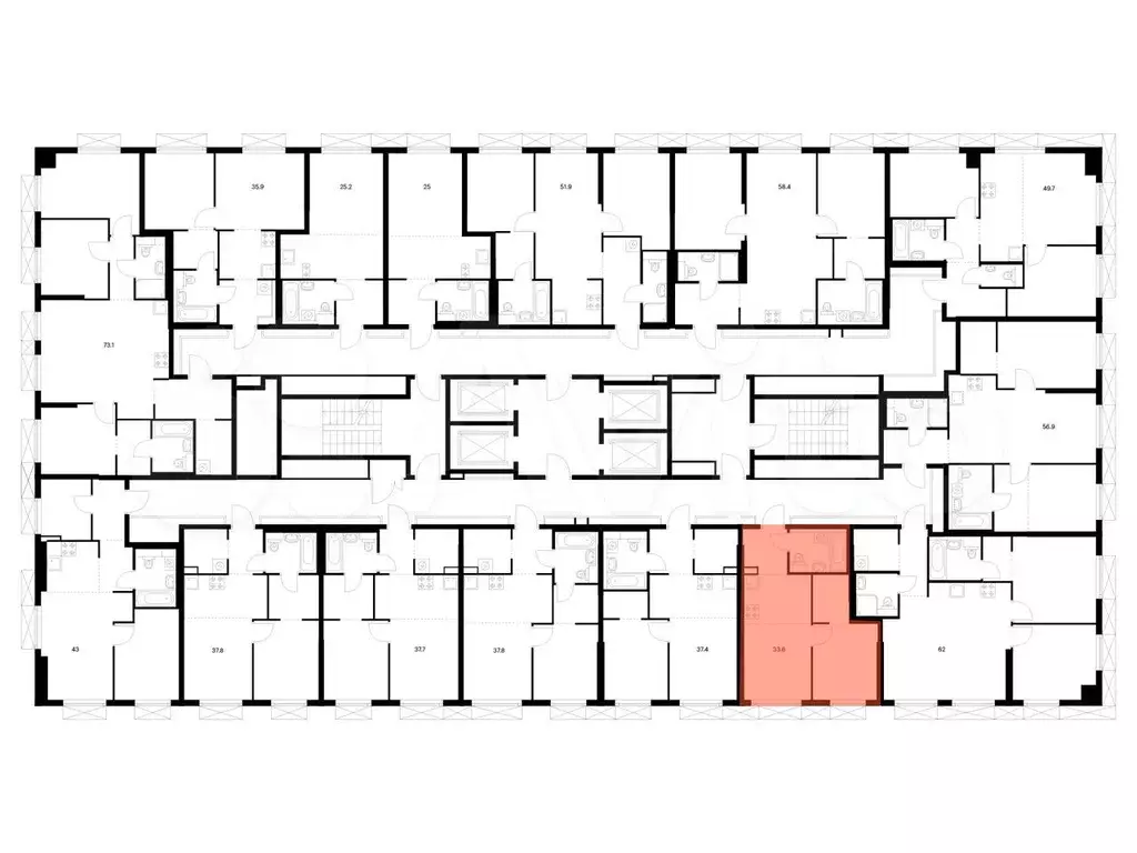 1-к. квартира, 33,6 м, 29/31 эт. - Фото 1