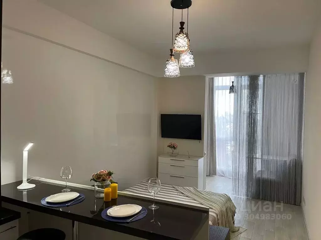 Студия Краснодарский край, Сочи Новый Сочи мкр, ул. Санаторная, 46 ... - Фото 1