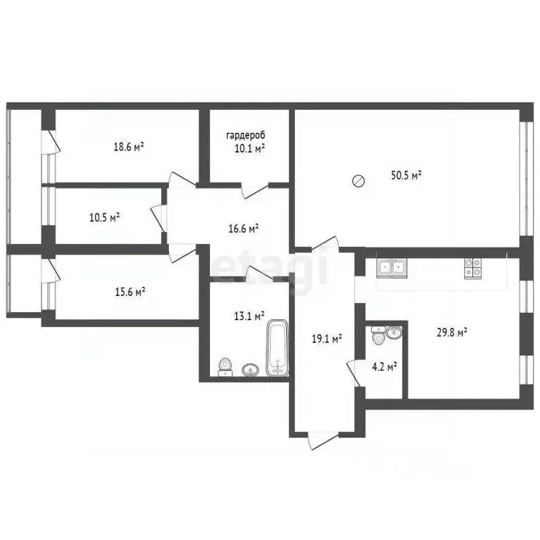 4-к кв. Тюменская область, Тюмень ул. 8 Марта, 2/13 (188.1 м) - Фото 1