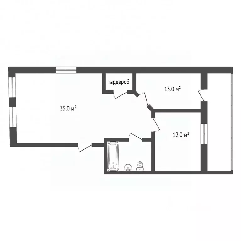 2-к кв. Тюменская область, Тюмень ул. Газодобытчиков, 21 (72.9 м) - Фото 1