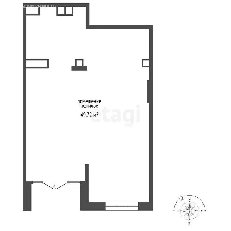 Помещение свободного назначения (49.72 м) - Фото 1