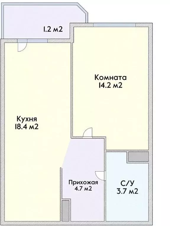 1-к кв. Краснодарский край, Краснодар ул. 5-я Дорожная, 68к2 (42.7 м) - Фото 0