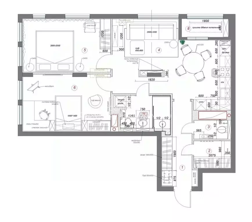 3-к кв. Москва бул. Скандинавский, 2к1 (78.0 м) - Фото 2