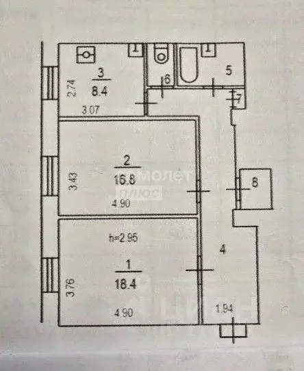 2-к кв. Москва Бронницкий пер., 2 (65.0 м) - Фото 2
