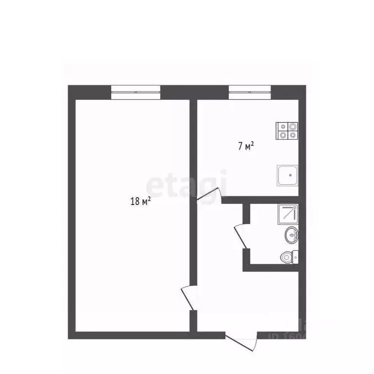 1-к кв. Московская область, Дмитров имени К.А. Аверьянова мкр, 19 ... - Фото 2