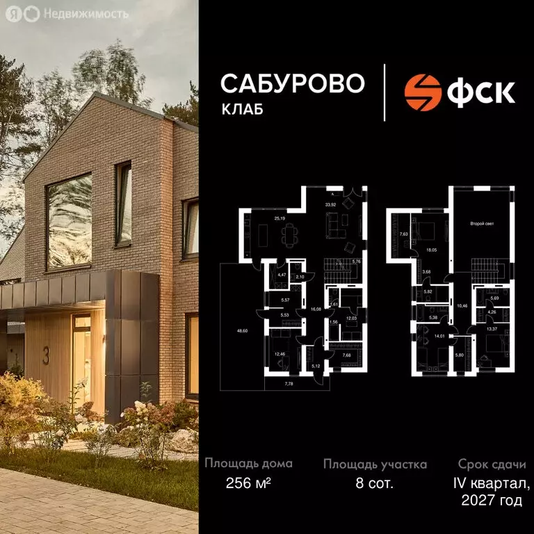 Дом в посёлок городского типа Сабурово, улица Юрия Лотмана (256 м) - Фото 1