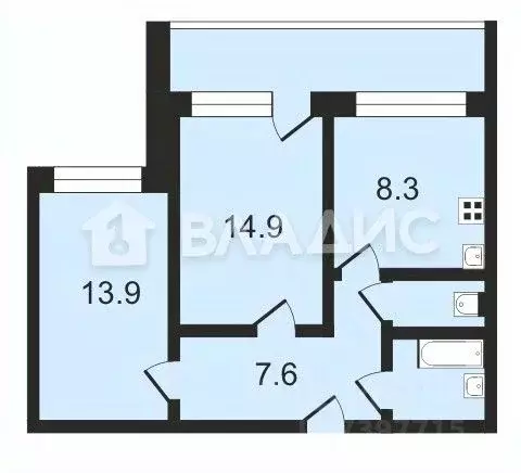 2-к кв. Вологодская область, Вологда ул. Петина, 8 (48.8 м) - Фото 1