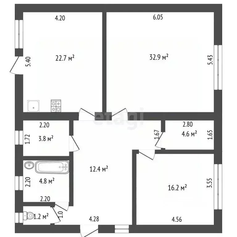 Дом в Крым, Черноморский район, с. Новоивановка ул. Вишневая, 7 (238 ... - Фото 2