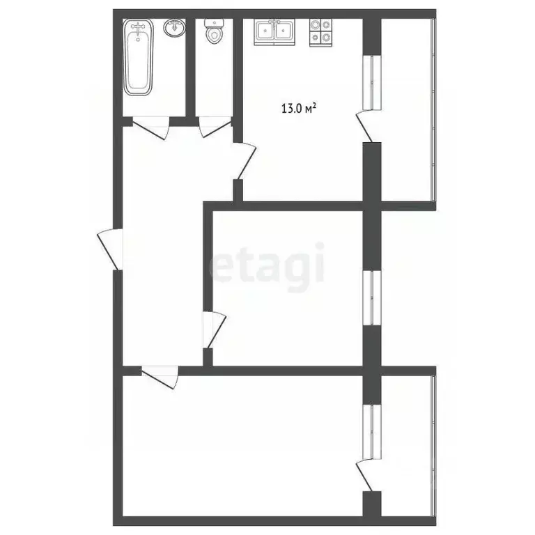 2-к кв. Краснодарский край, Анапа ш. Супсехское, 26к9 (56.5 м) - Фото 1