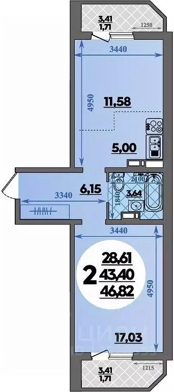 2-к кв. Краснодарский край, Краснодар ул. Генерал-лейтенанта ... - Фото 1
