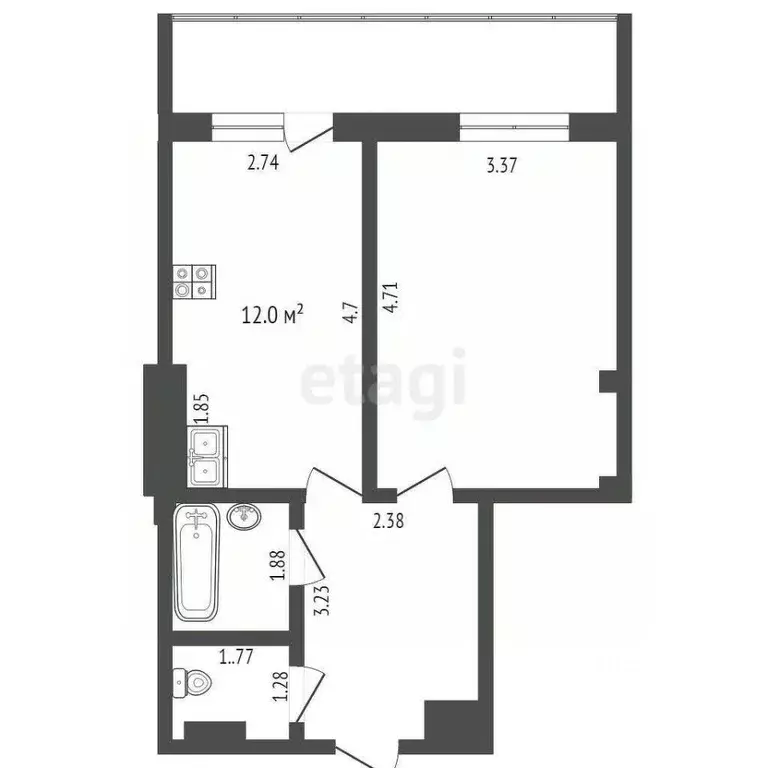 1-к кв. Мордовия, Саранск Севастопольская ул., 13 (40.7 м) - Фото 2